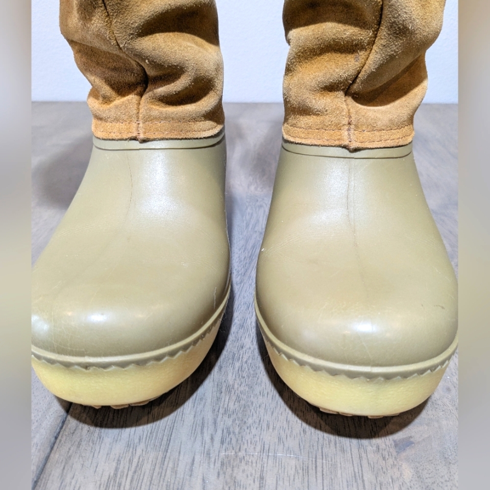Baffin Suede Shearling Tall Duck Boot Tribal Chevron Band 6.5 - Picture 5 of 10